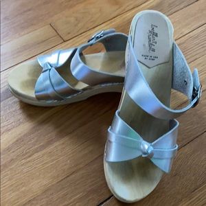 Sven Clogs - Silver Sandals size 36